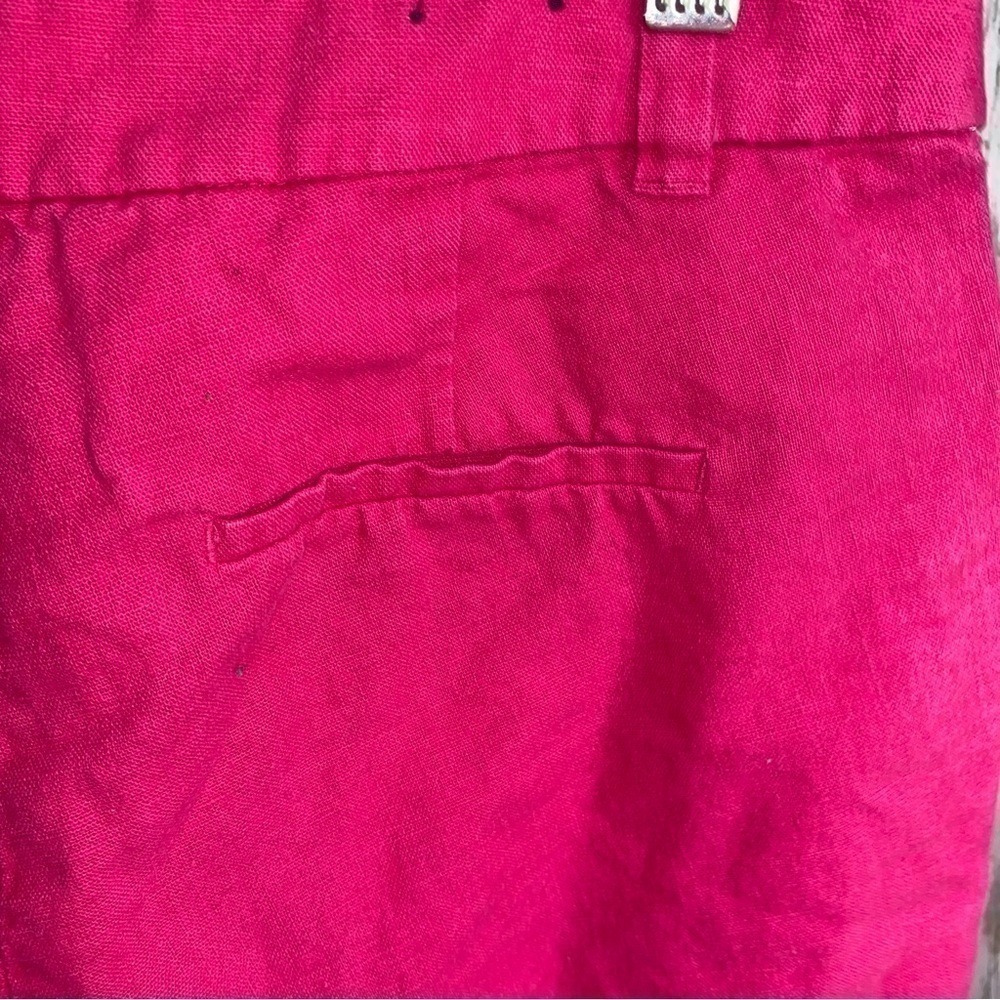 J.Crew Pink Scalloped Linen Blend Shorts Preppy Summer Size 0 - Picture 5 of 8